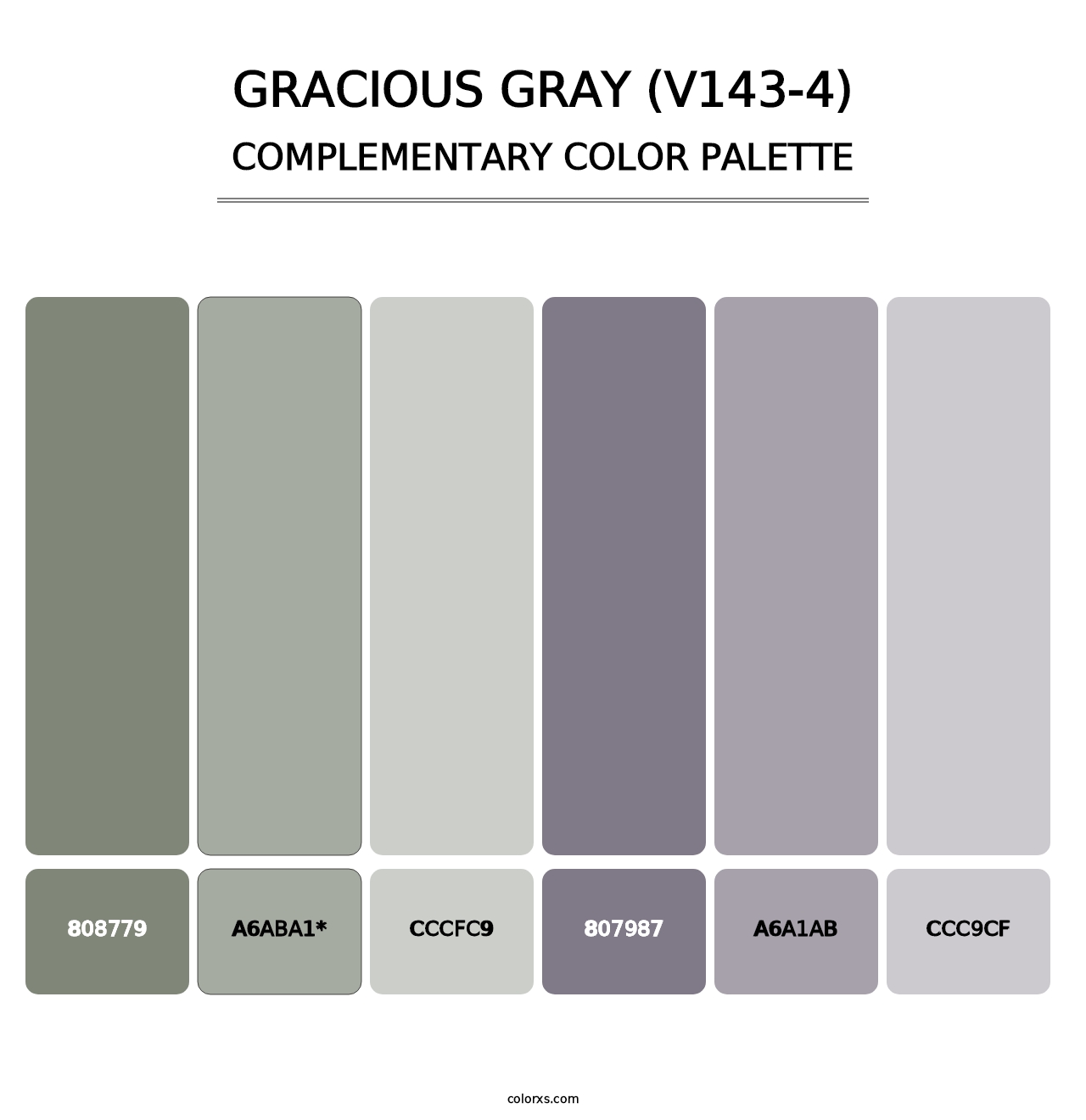Gracious Gray (V143-4) - Complementary Color Palette