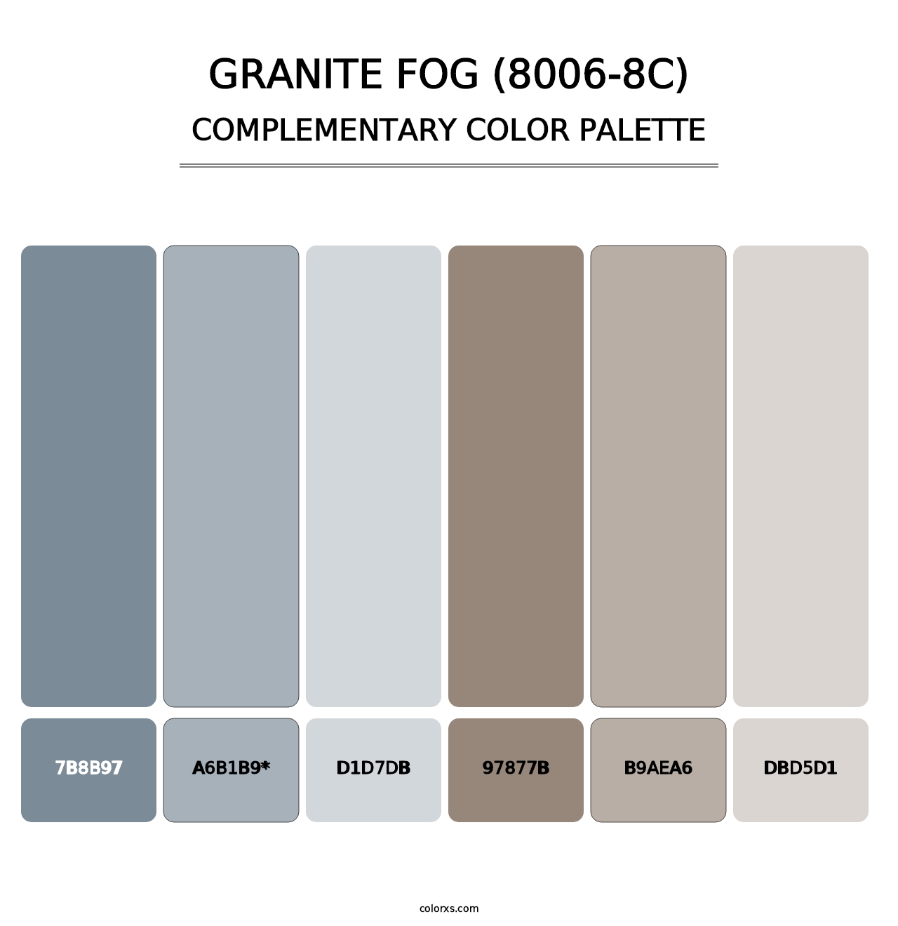 Granite Fog (8006-8C) - Complementary Color Palette