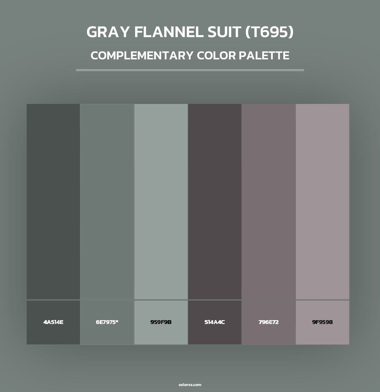 Gray Flannel Suit (T695) - Complementary Color Palette