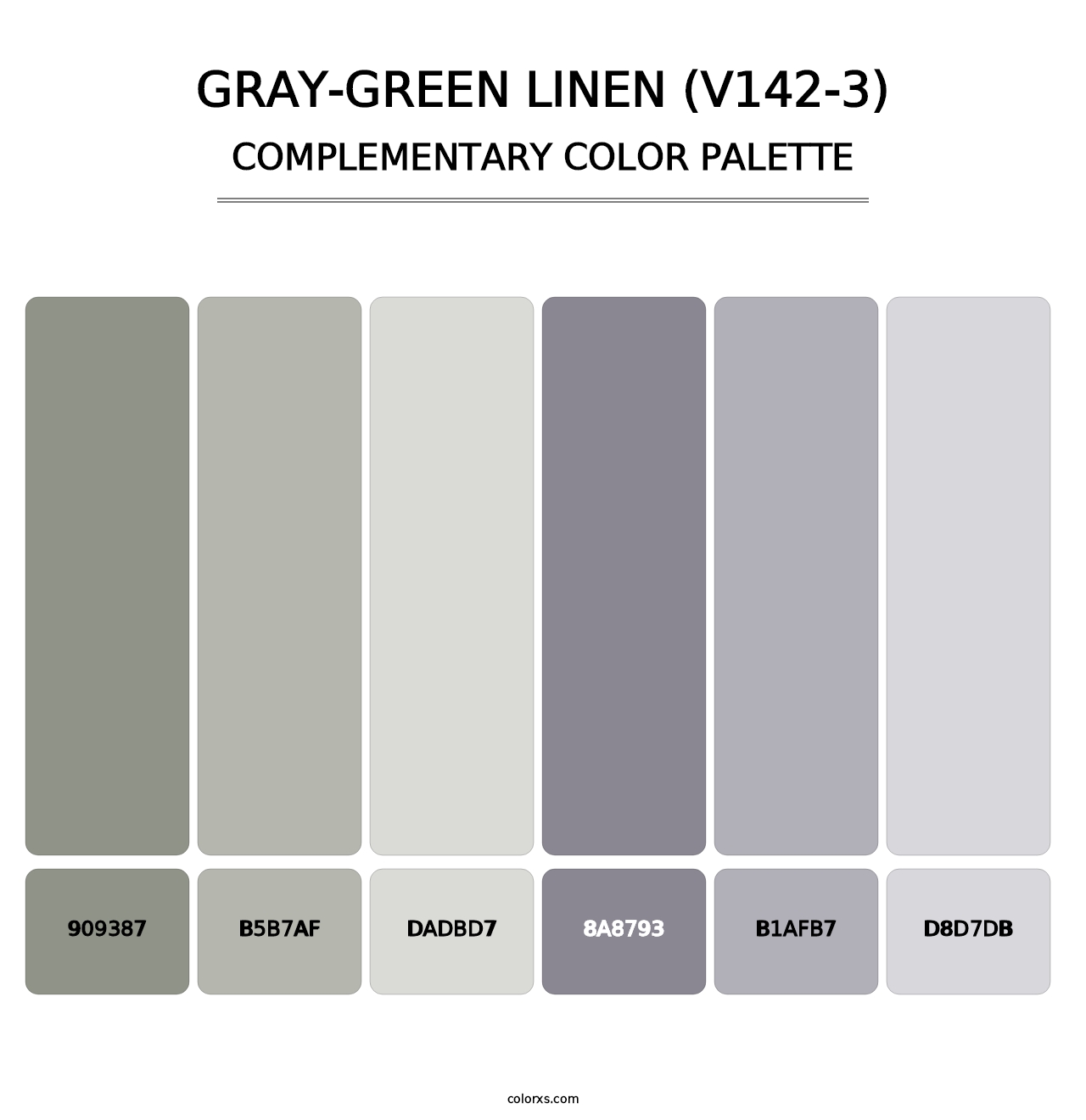 Gray-Green Linen (V142-3) - Complementary Color Palette