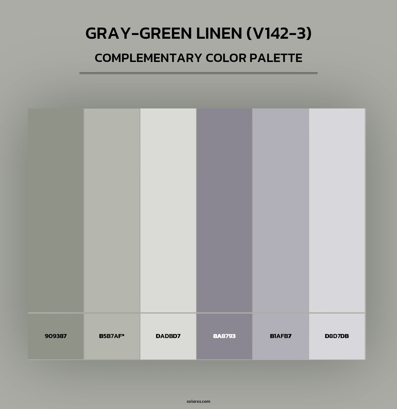 Gray-Green Linen (V142-3) - Complementary Color Palette