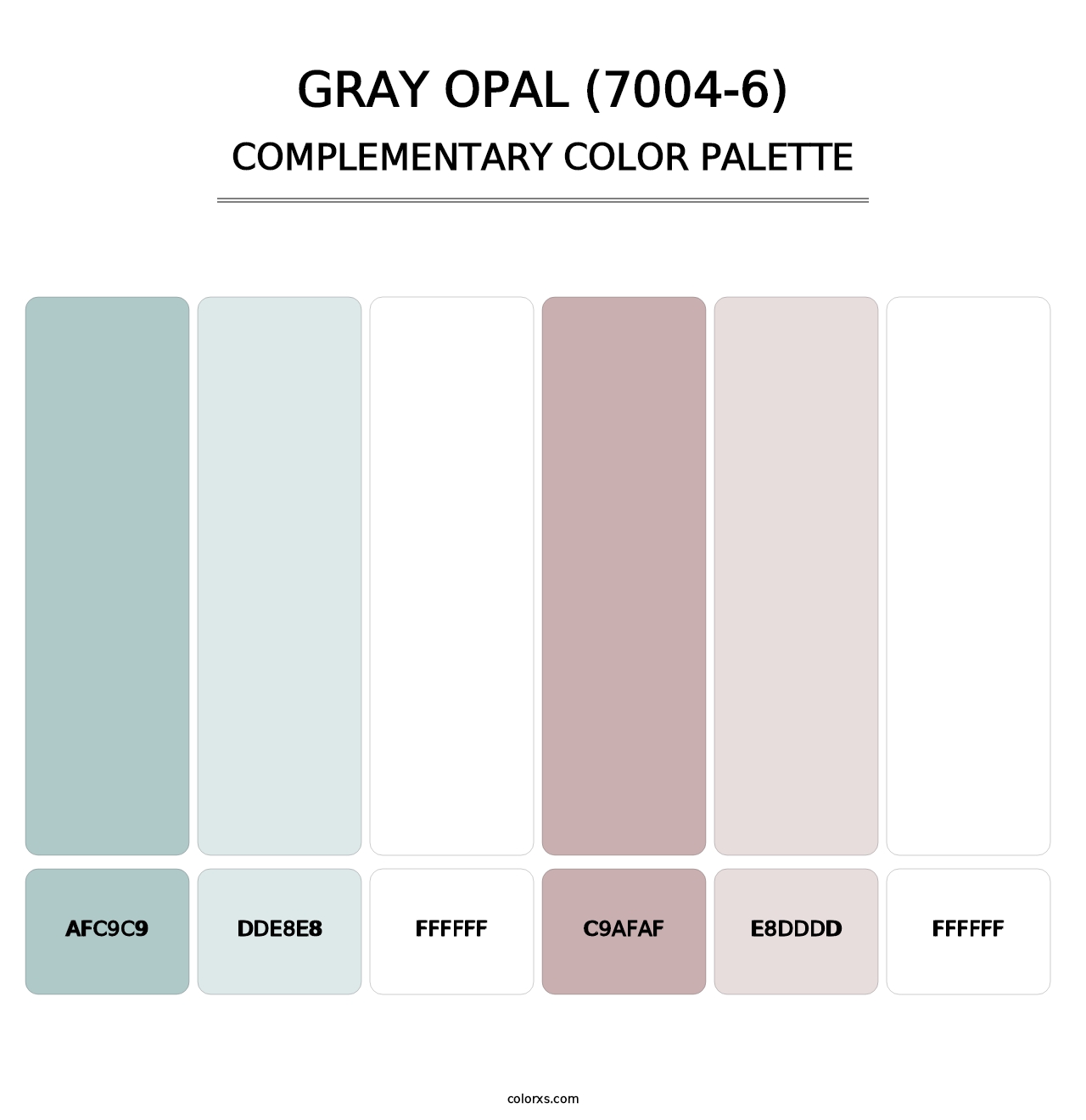 Gray Opal (7004-6) - Complementary Color Palette