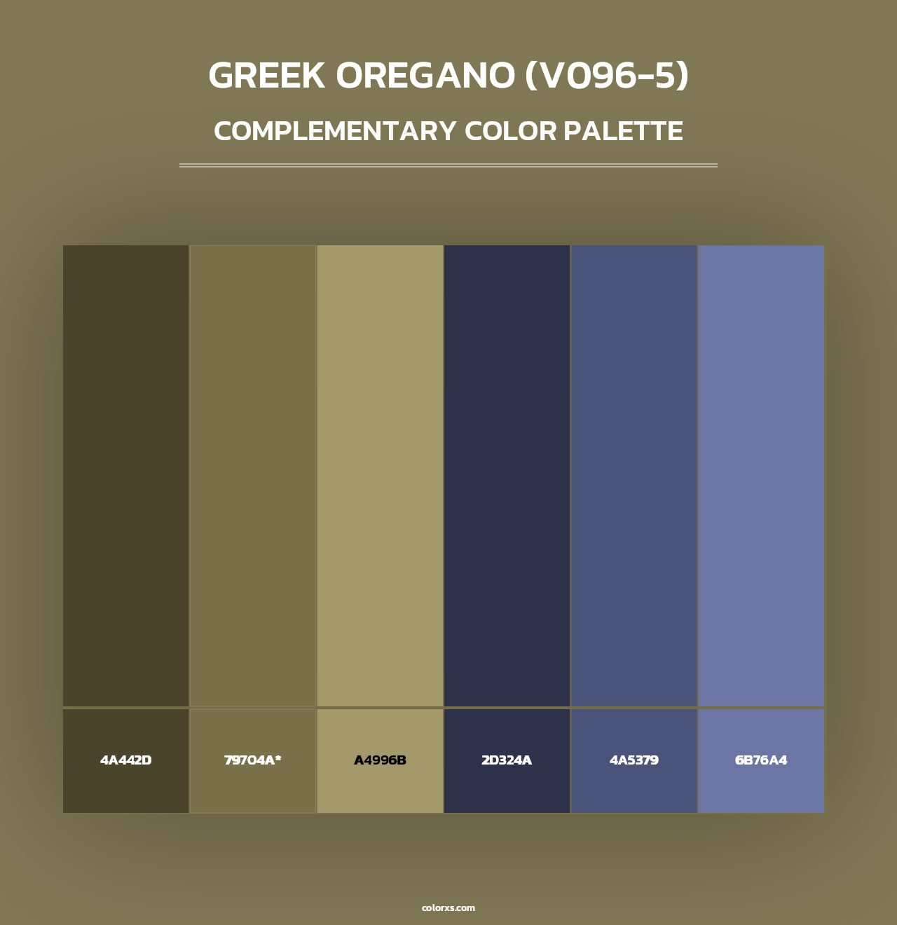 Greek Oregano (V096-5) - Complementary Color Palette