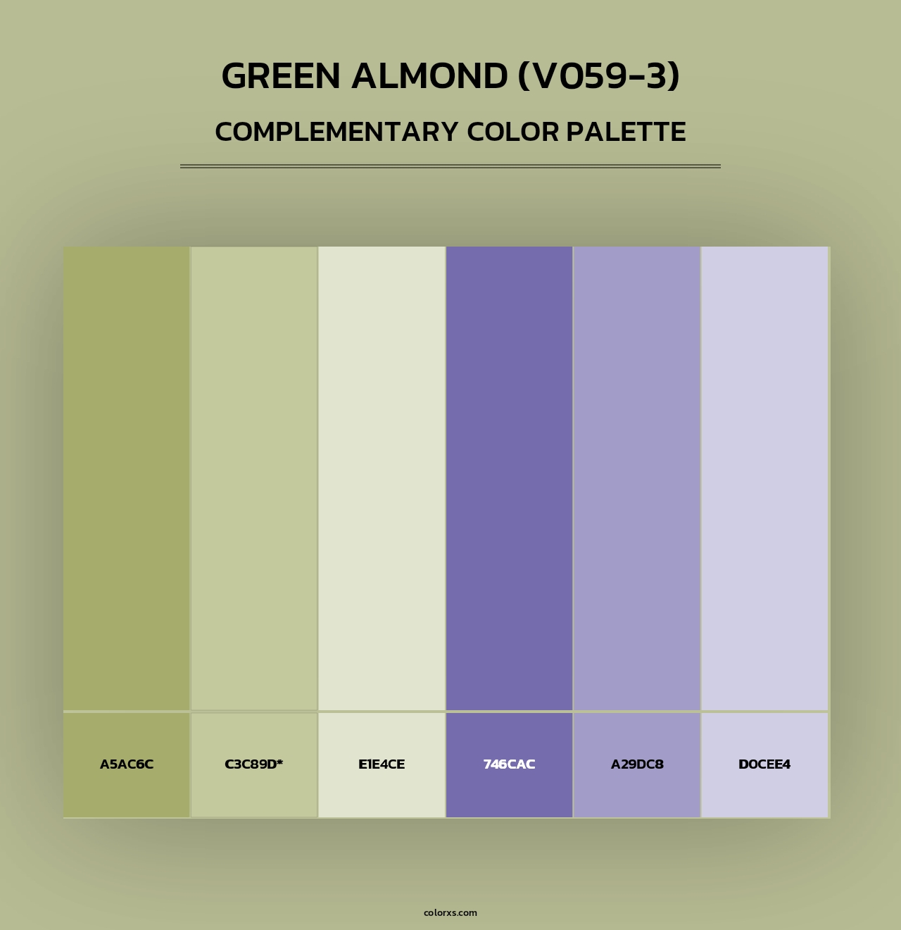 Green Almond (V059-3) - Complementary Color Palette