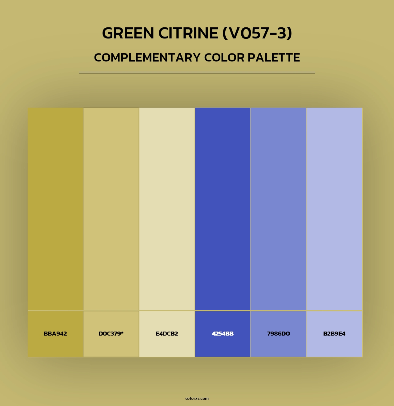 Green Citrine (V057-3) - Complementary Color Palette