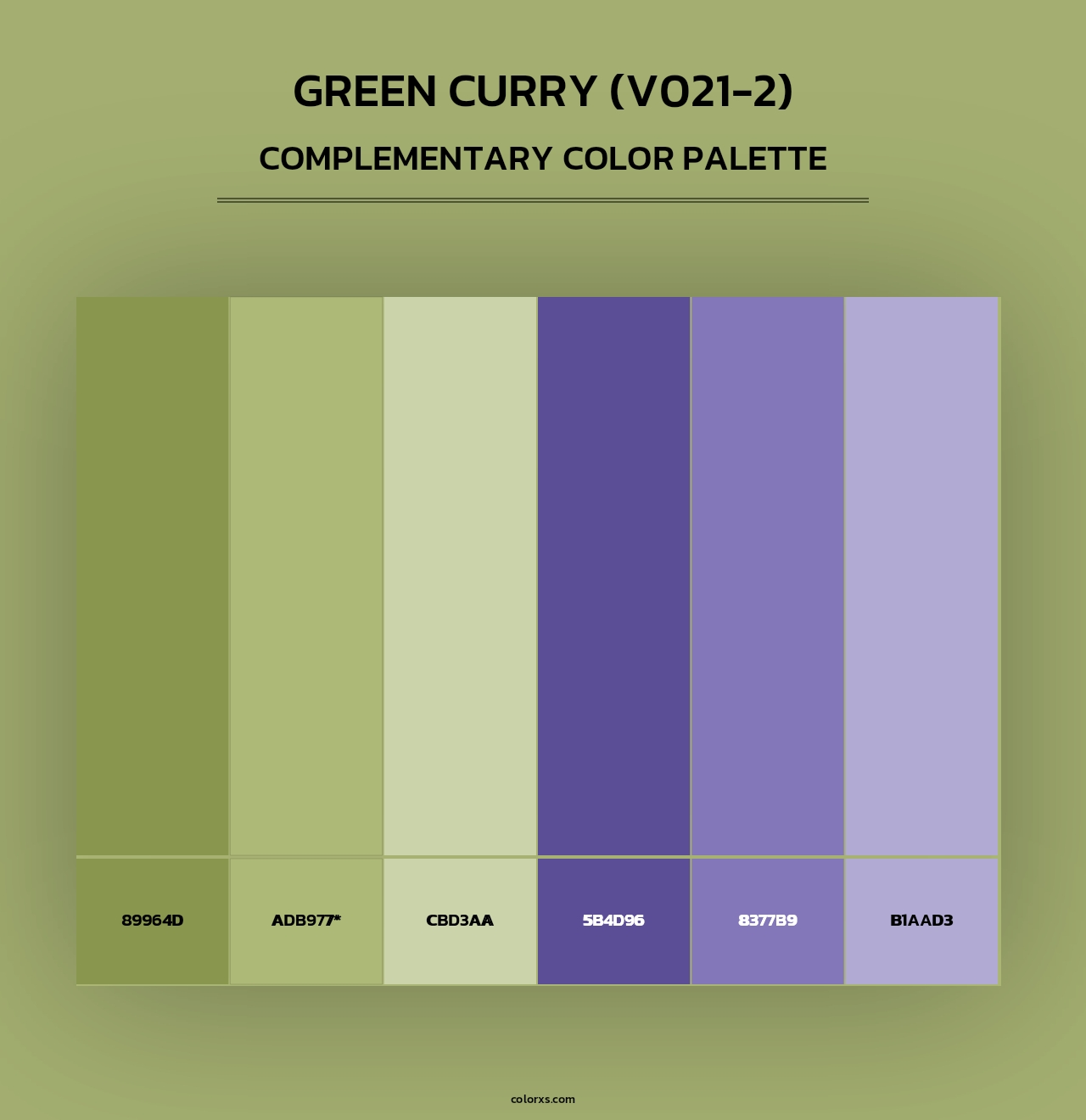 Green Curry (V021-2) - Complementary Color Palette