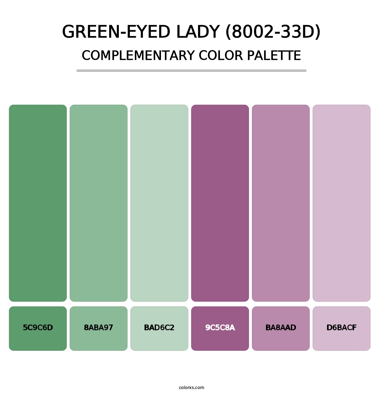 Green-Eyed Lady (8002-33D) - Complementary Color Palette