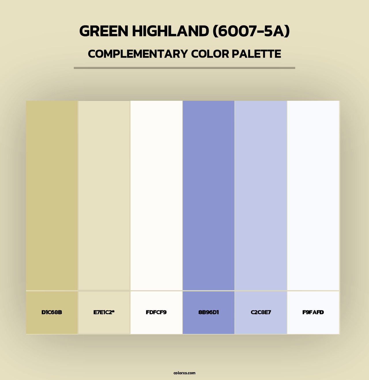 Green Highland (6007-5A) - Complementary Color Palette