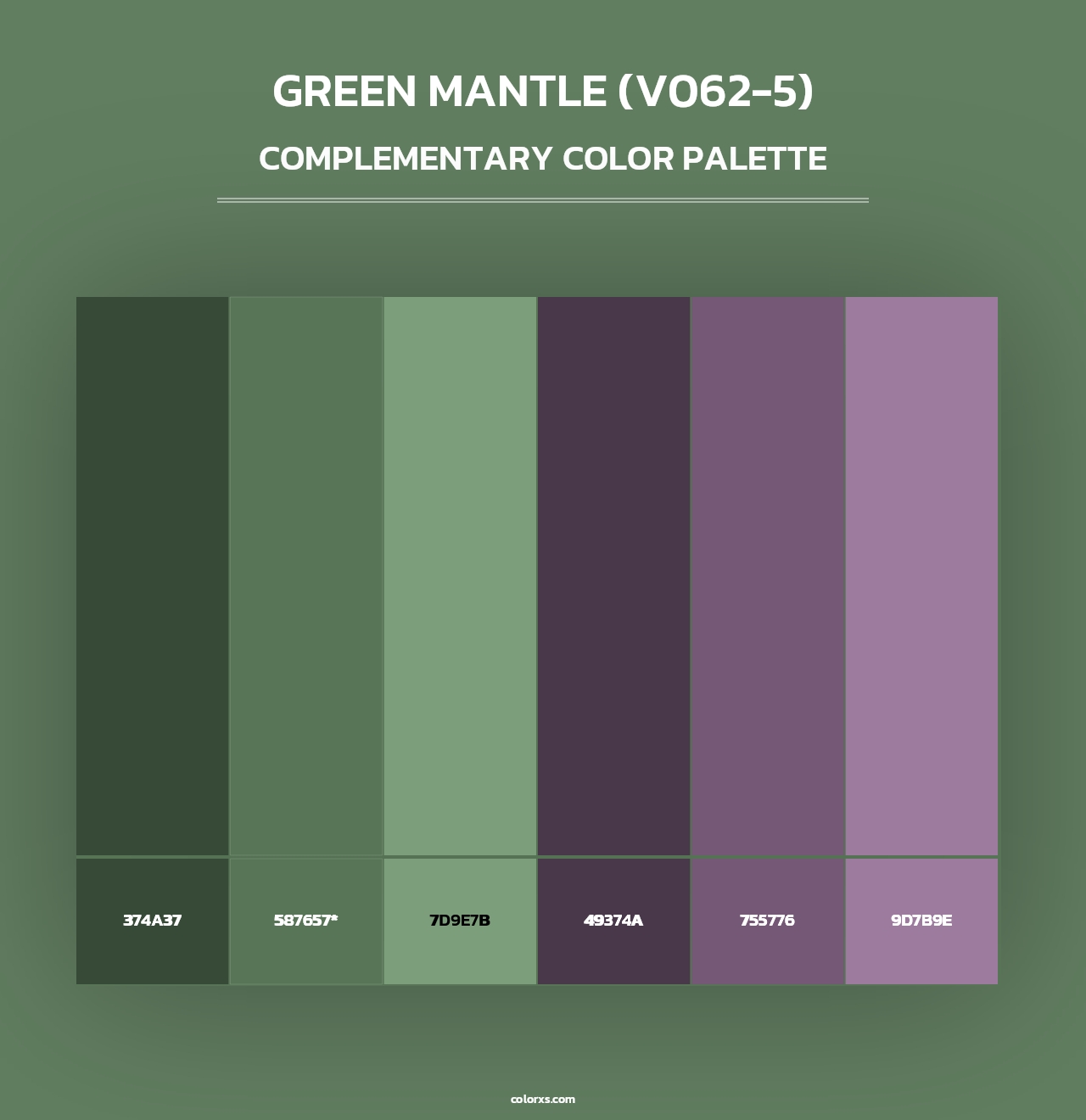 Green Mantle (V062-5) - Complementary Color Palette