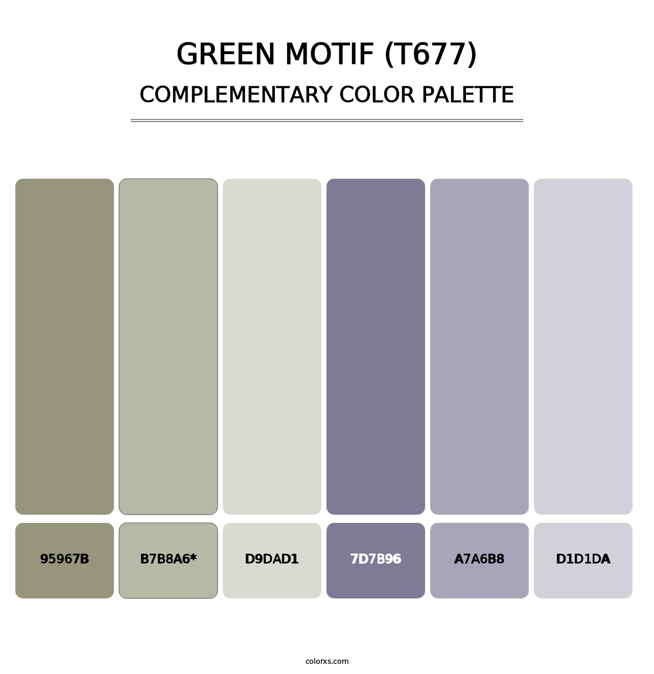 Green Motif (T677) - Complementary Color Palette