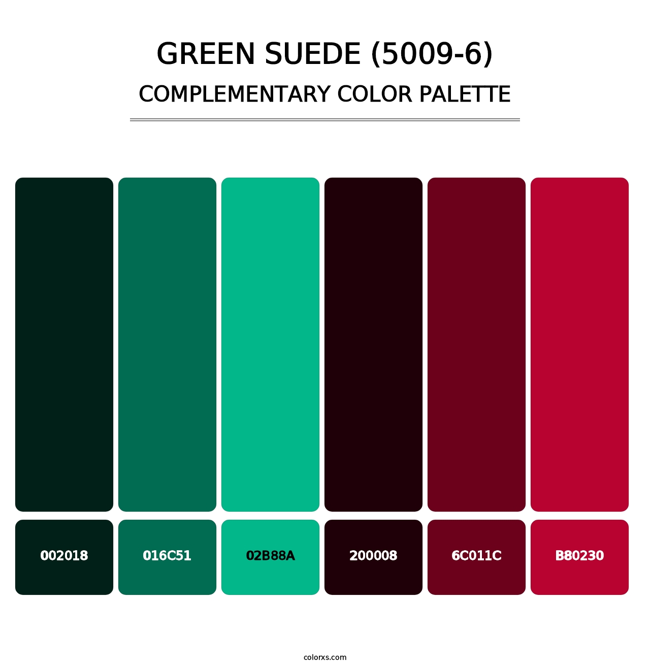 Green Suede (5009-6) - Complementary Color Palette