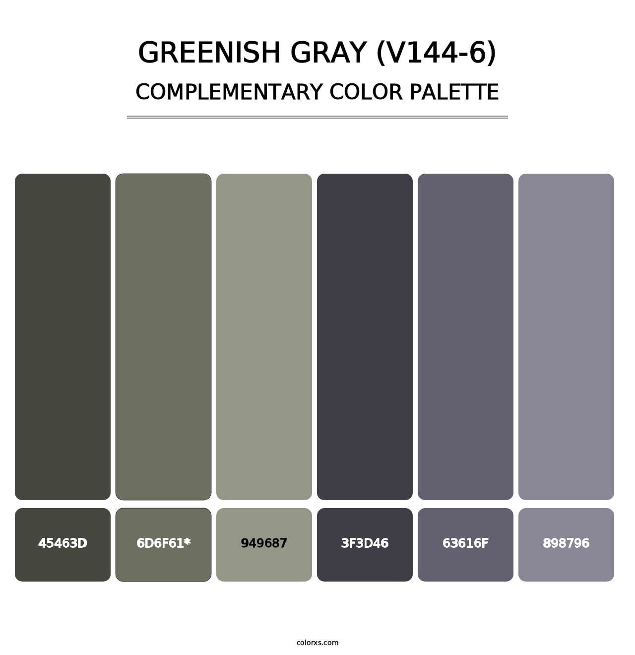 Greenish Gray (V144-6) - Complementary Color Palette
