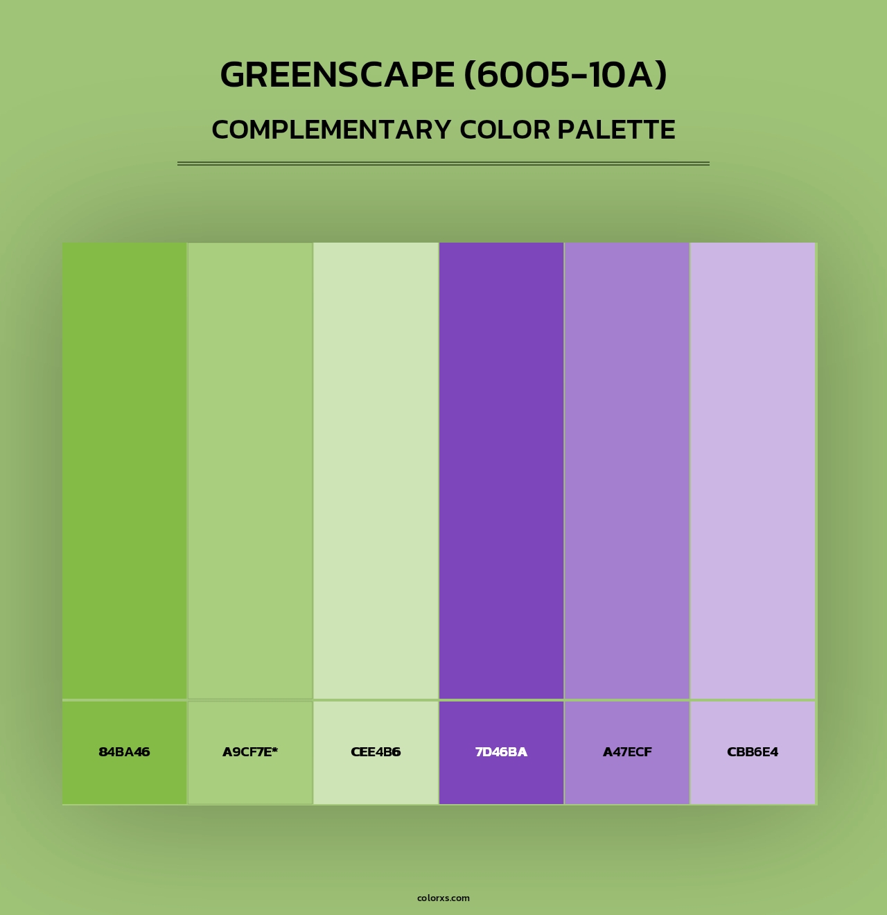 Greenscape (6005-10A) - Complementary Color Palette