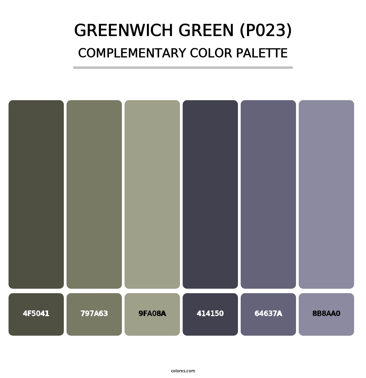 Greenwich Green (P023) - Complementary Color Palette