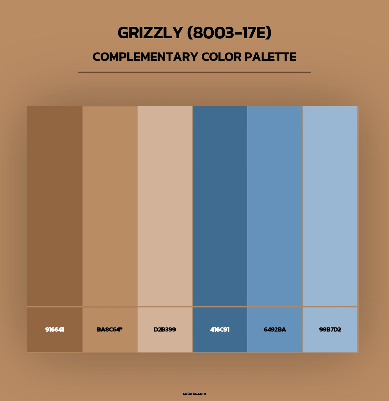 Grizzly (8003-17E) - Complementary Color Palette
