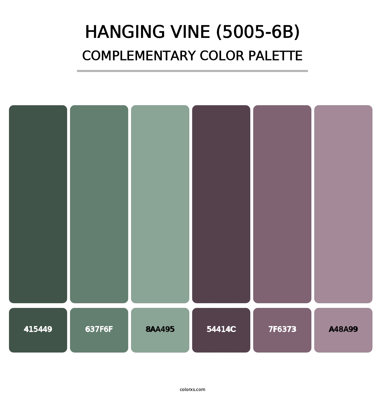 Hanging Vine (5005-6B) - Complementary Color Palette