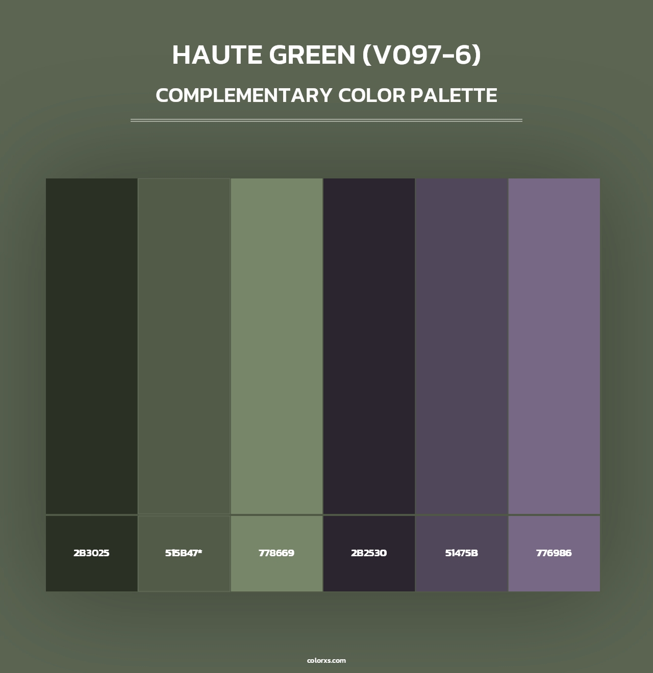 Haute Green (V097-6) - Complementary Color Palette
