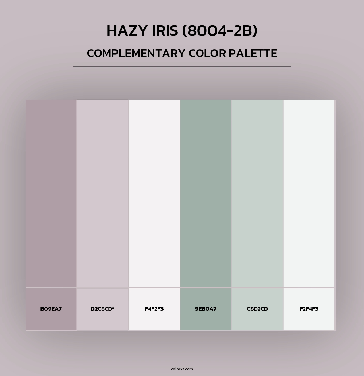 Hazy Iris (8004-2B) - Complementary Color Palette