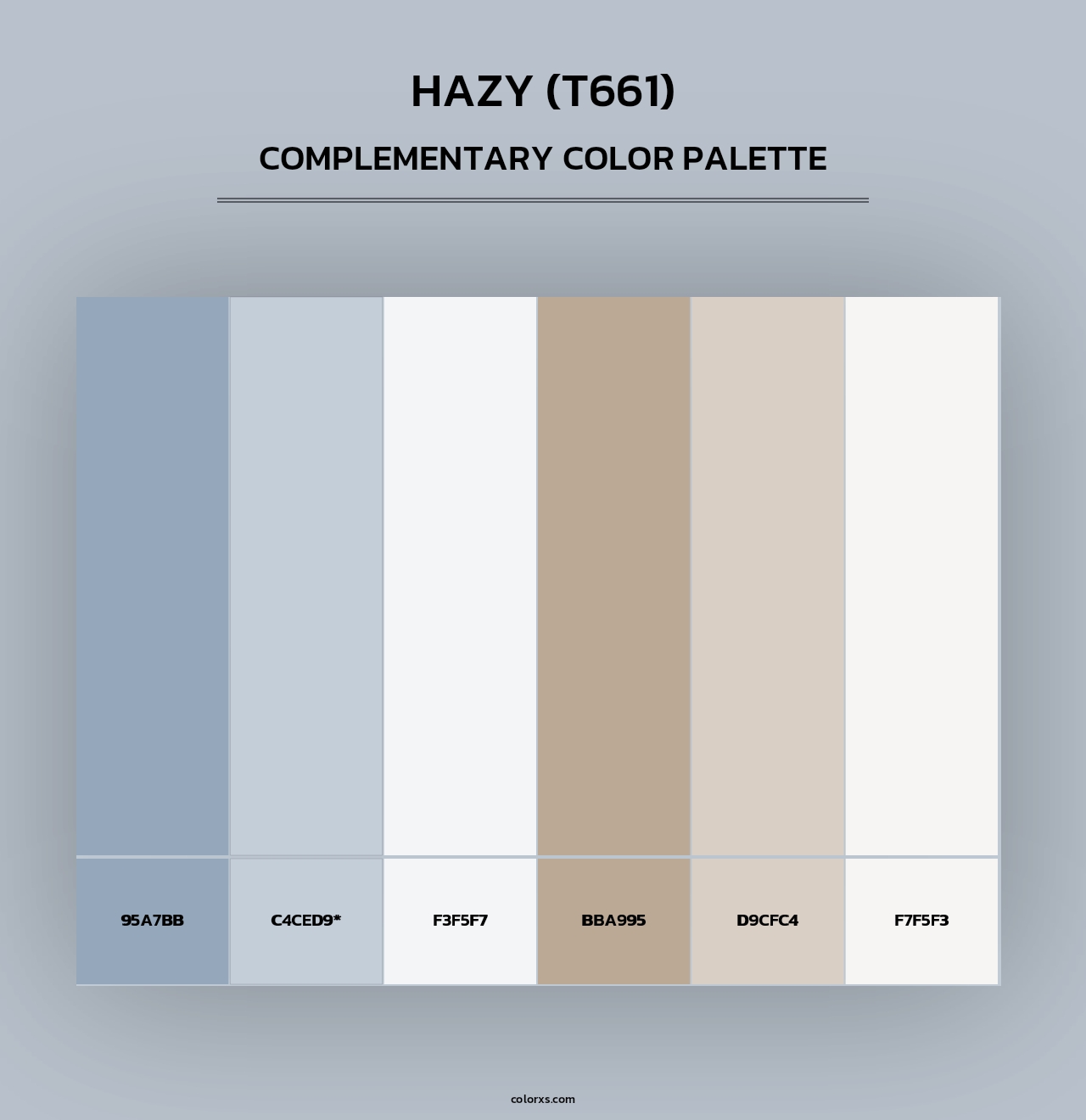 Hazy (T661) - Complementary Color Palette
