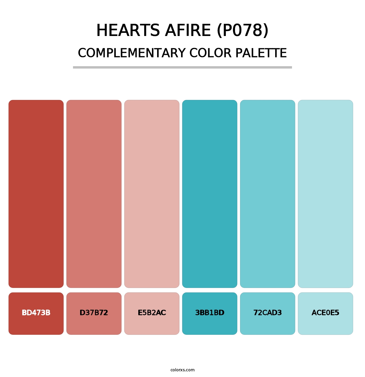 Hearts Afire (P078) - Complementary Color Palette