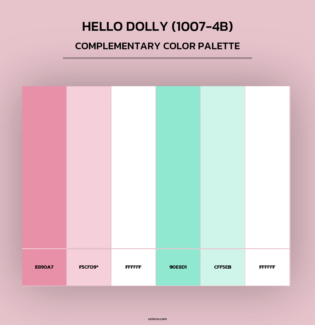 Hello Dolly (1007-4B) - Complementary Color Palette