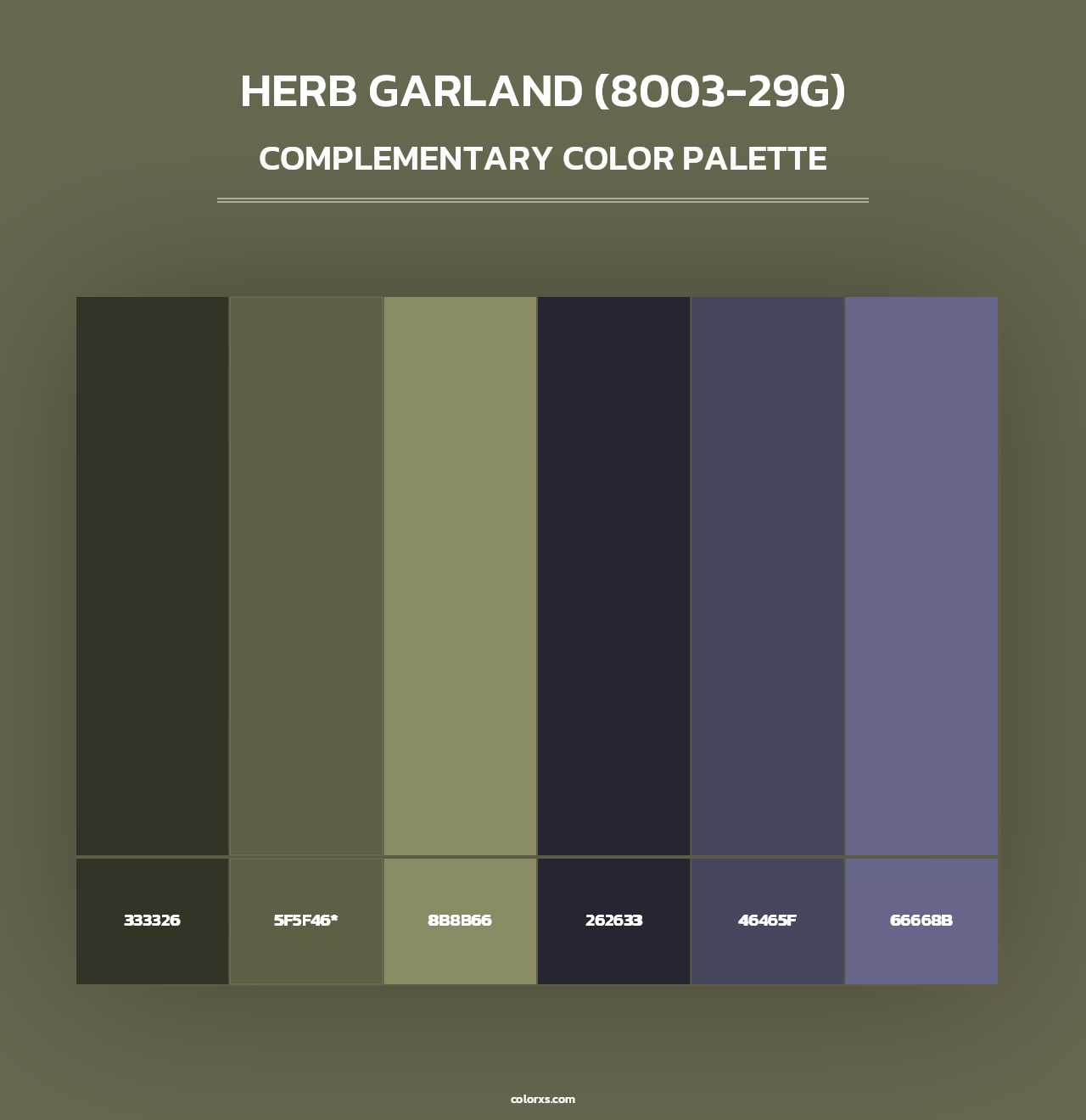 Herb Garland (8003-29G) - Complementary Color Palette
