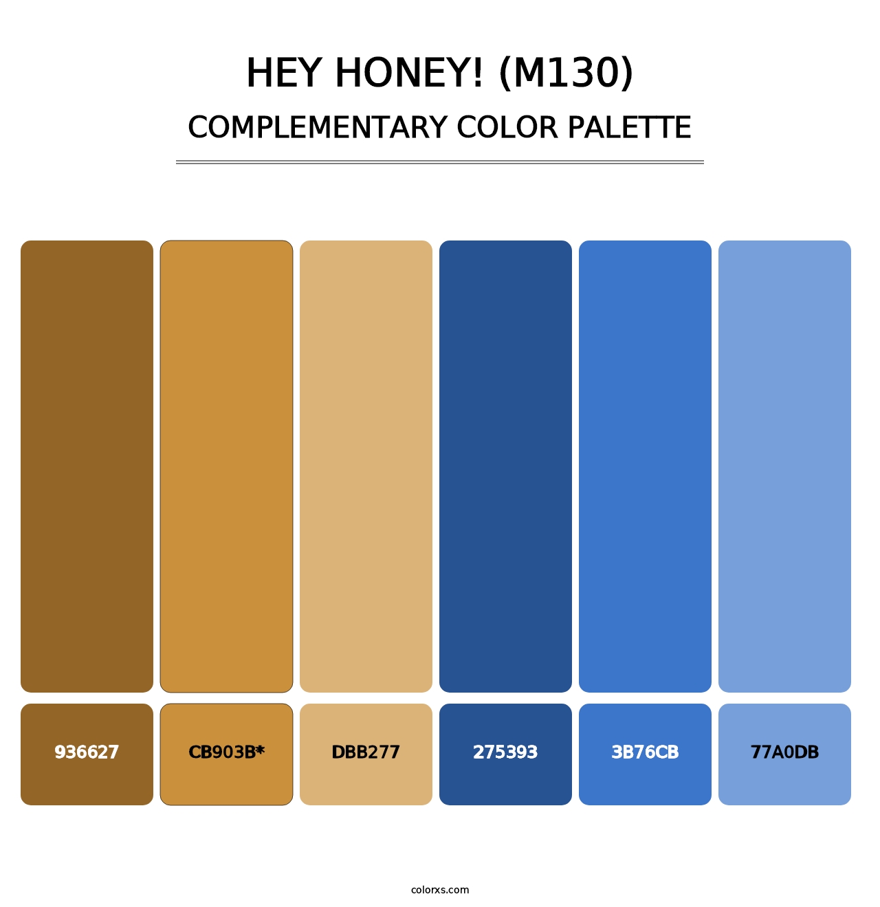 Hey Honey! (M130) - Complementary Color Palette