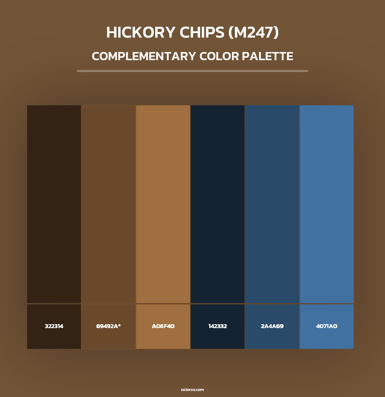 Hickory Chips (M247) - Complementary Color Palette