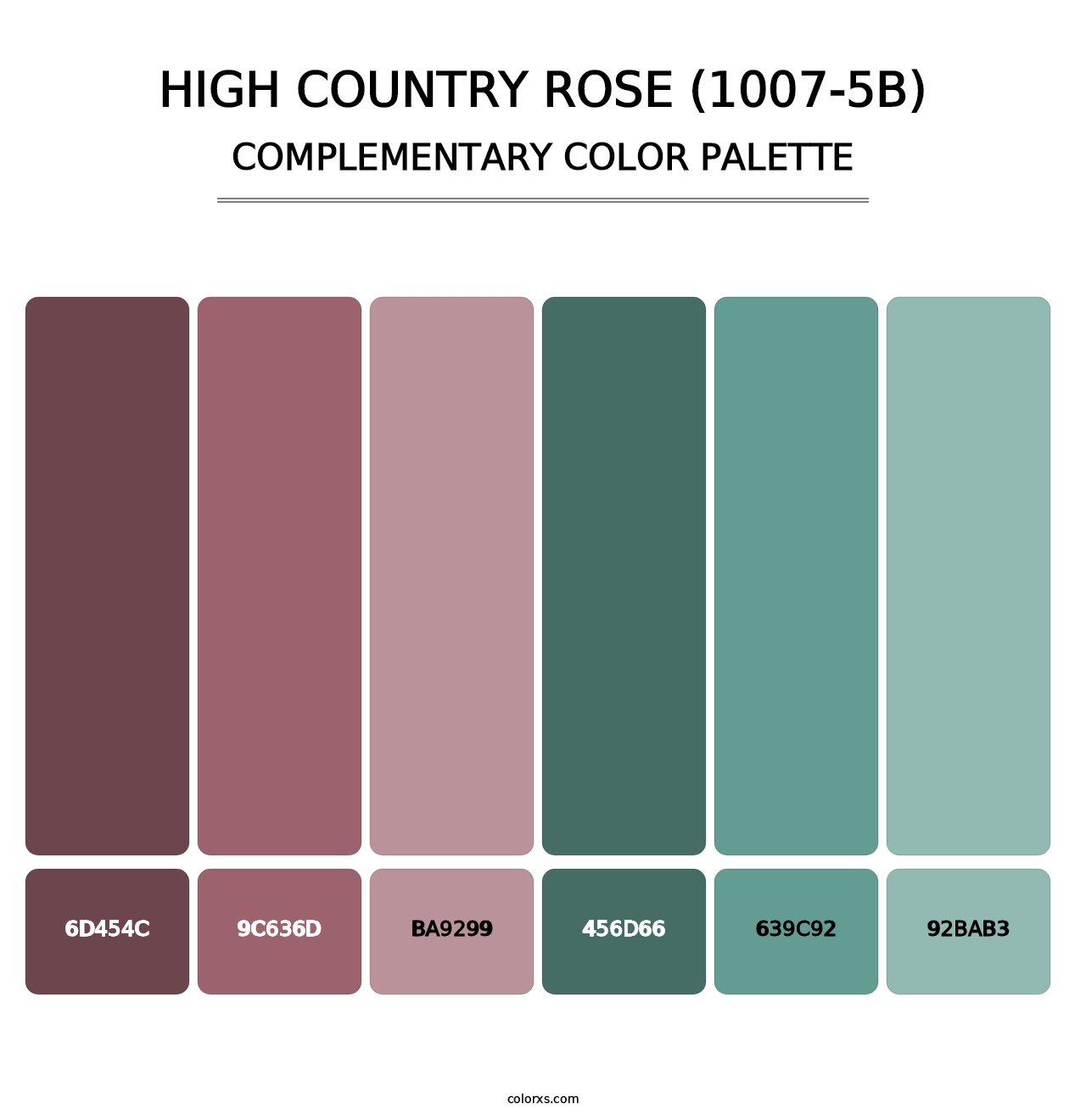 High Country Rose (1007-5B) - Complementary Color Palette