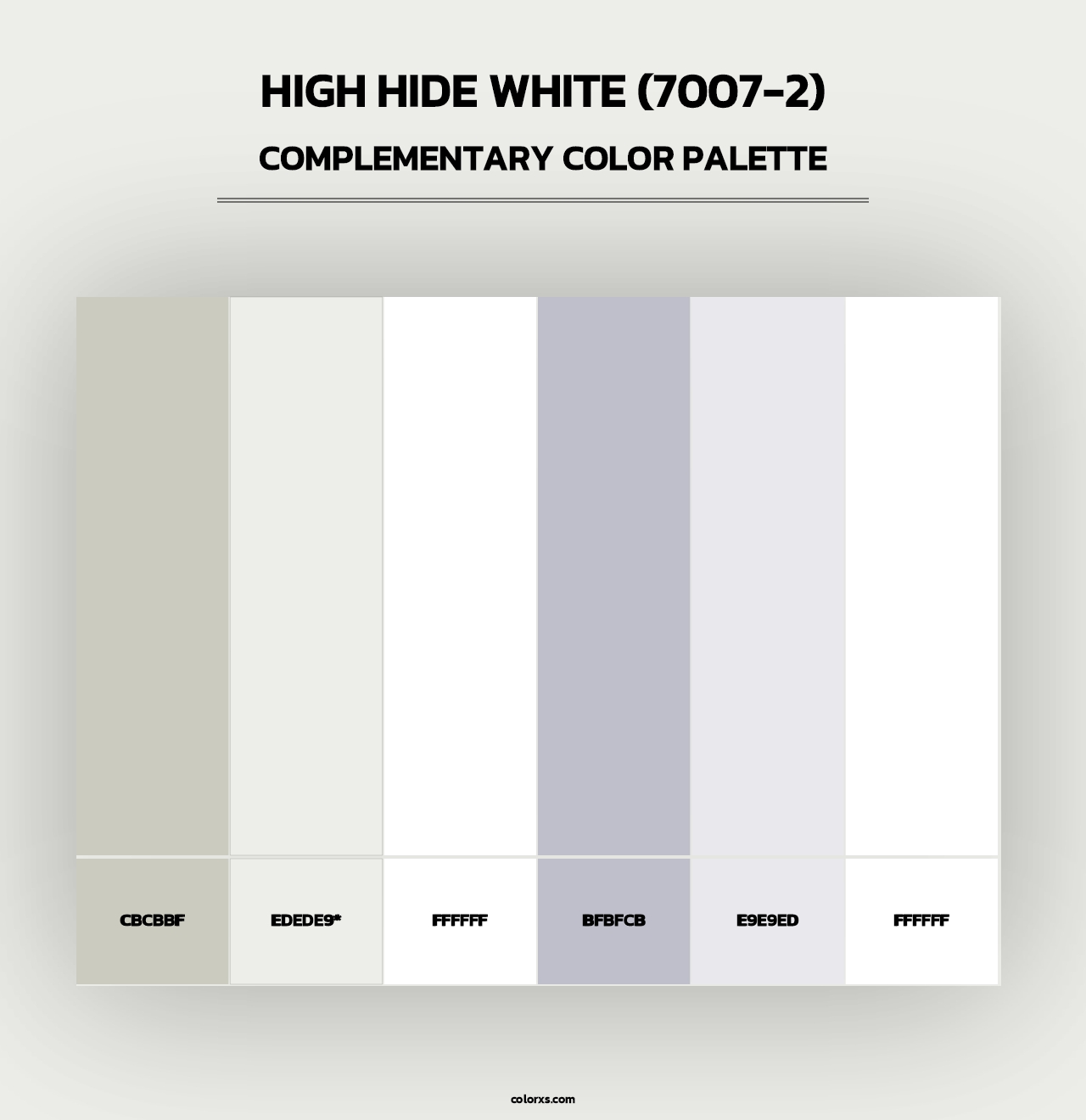 High Hide White (7007-2) - Complementary Color Palette