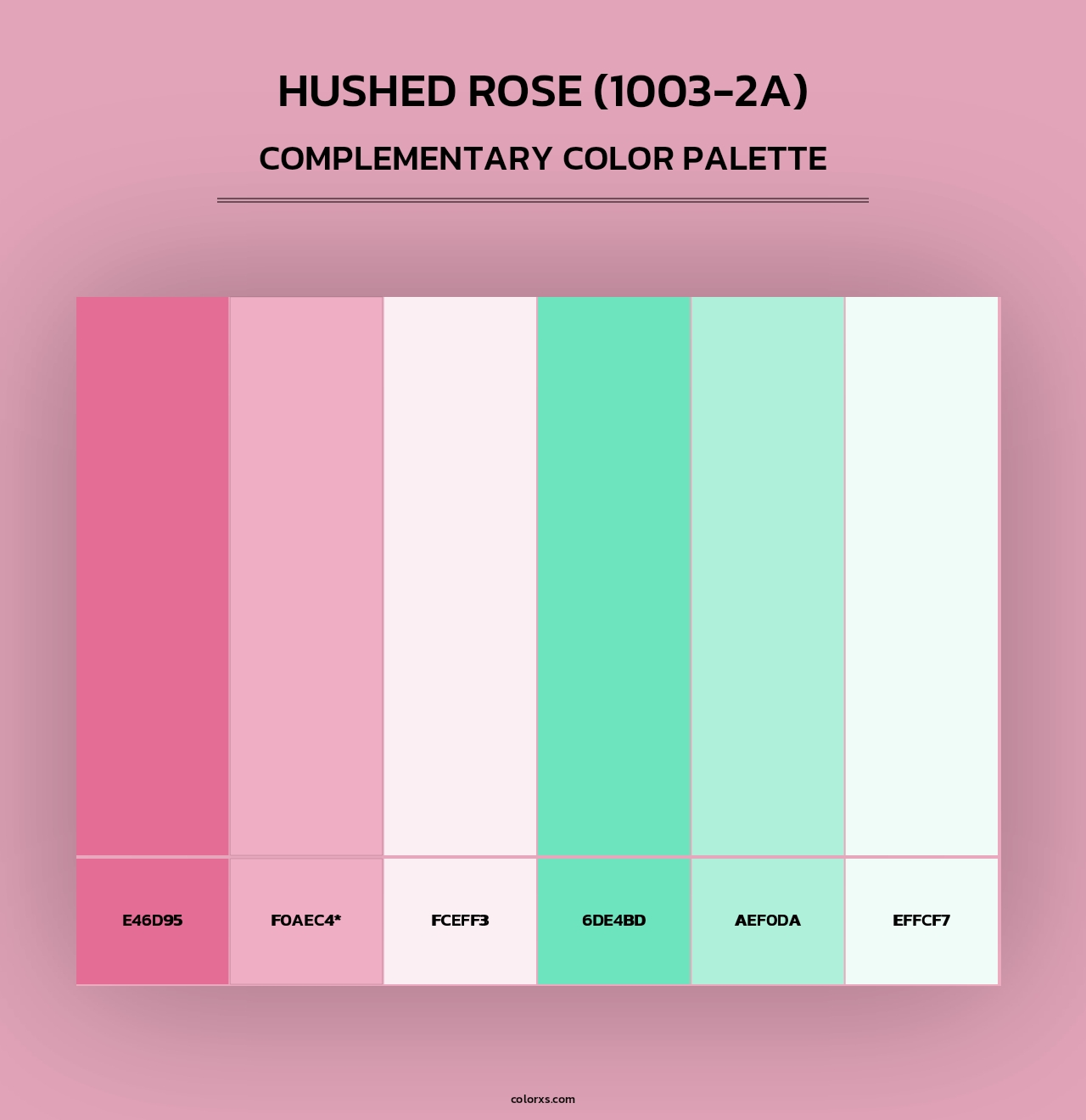 Hushed Rose (1003-2A) - Complementary Color Palette