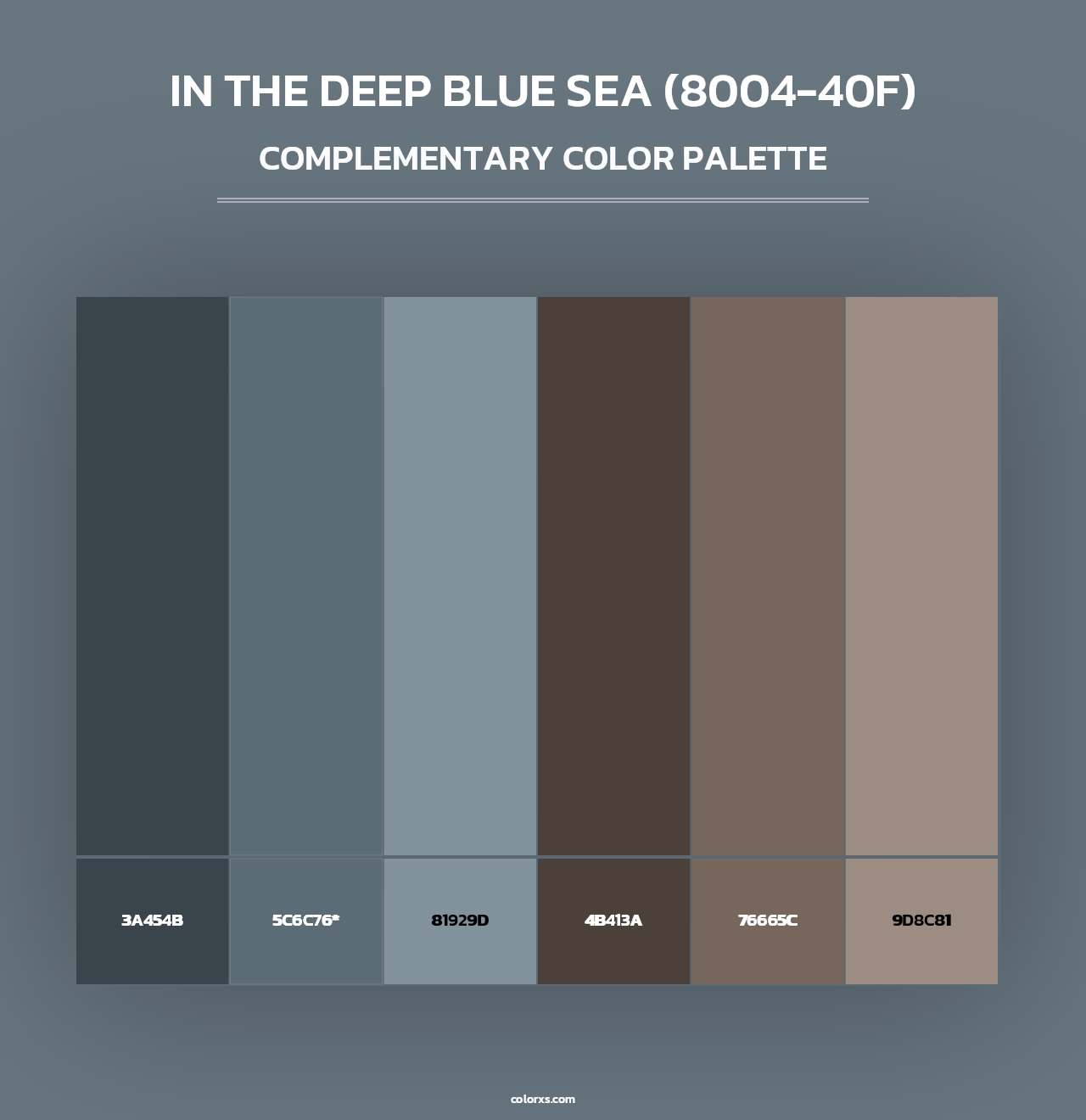 In the Deep Blue Sea (8004-40F) - Complementary Color Palette