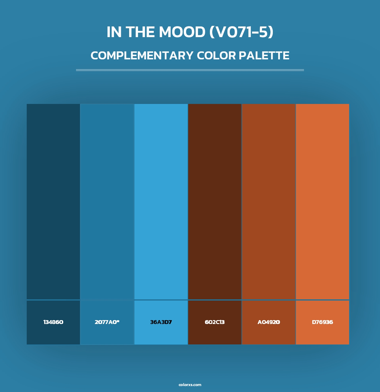 In the Mood (V071-5) - Complementary Color Palette
