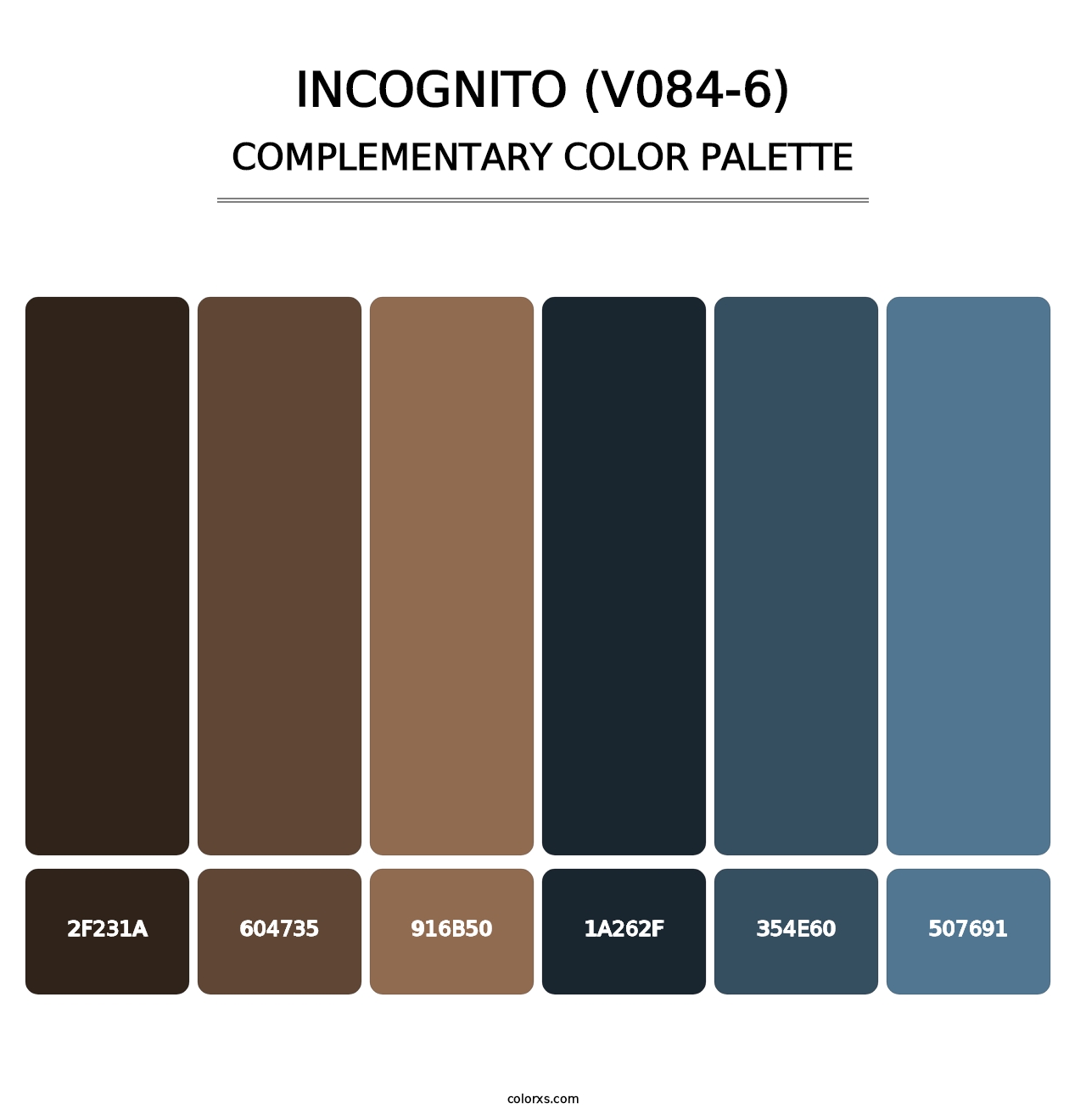 Incognito (V084-6) - Complementary Color Palette