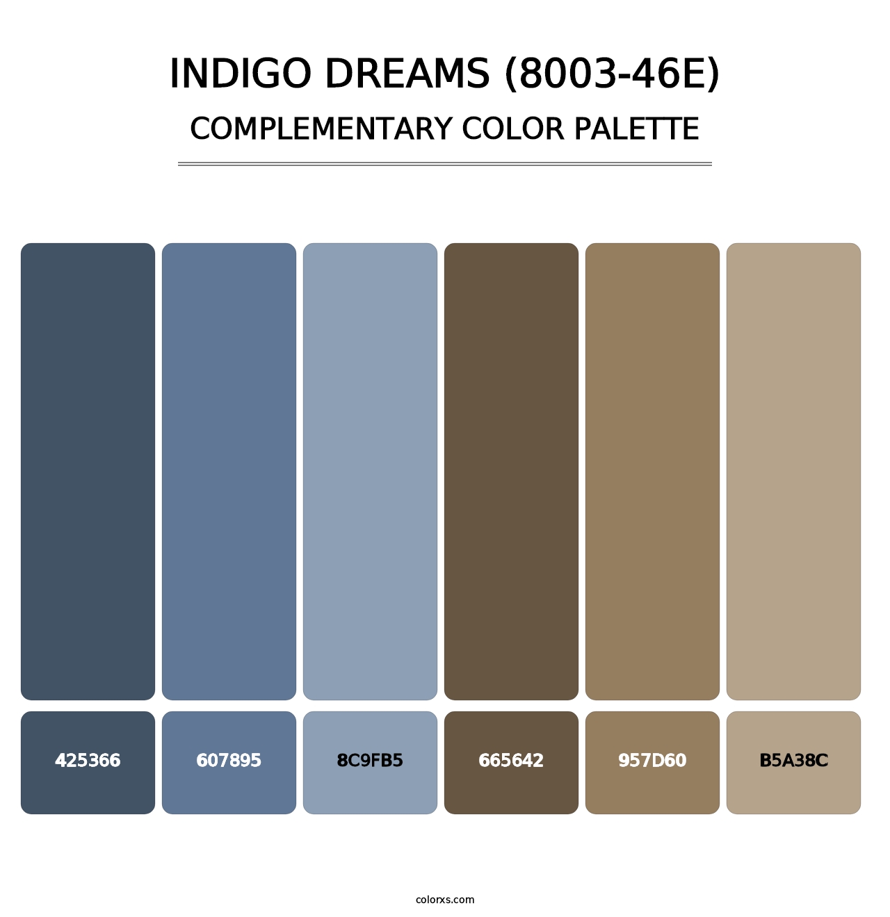 Indigo Dreams (8003-46E) - Complementary Color Palette
