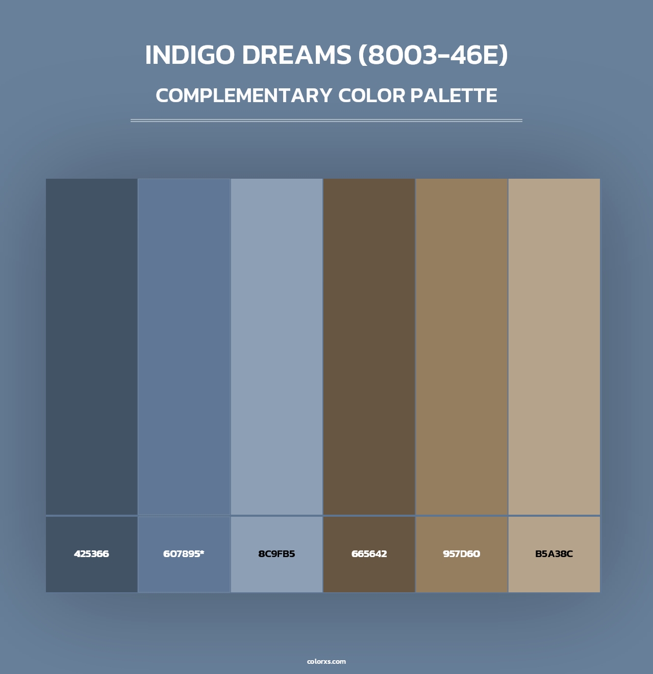 Indigo Dreams (8003-46E) - Complementary Color Palette