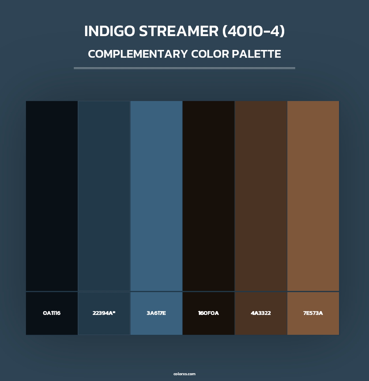 Indigo Streamer (4010-4) - Complementary Color Palette