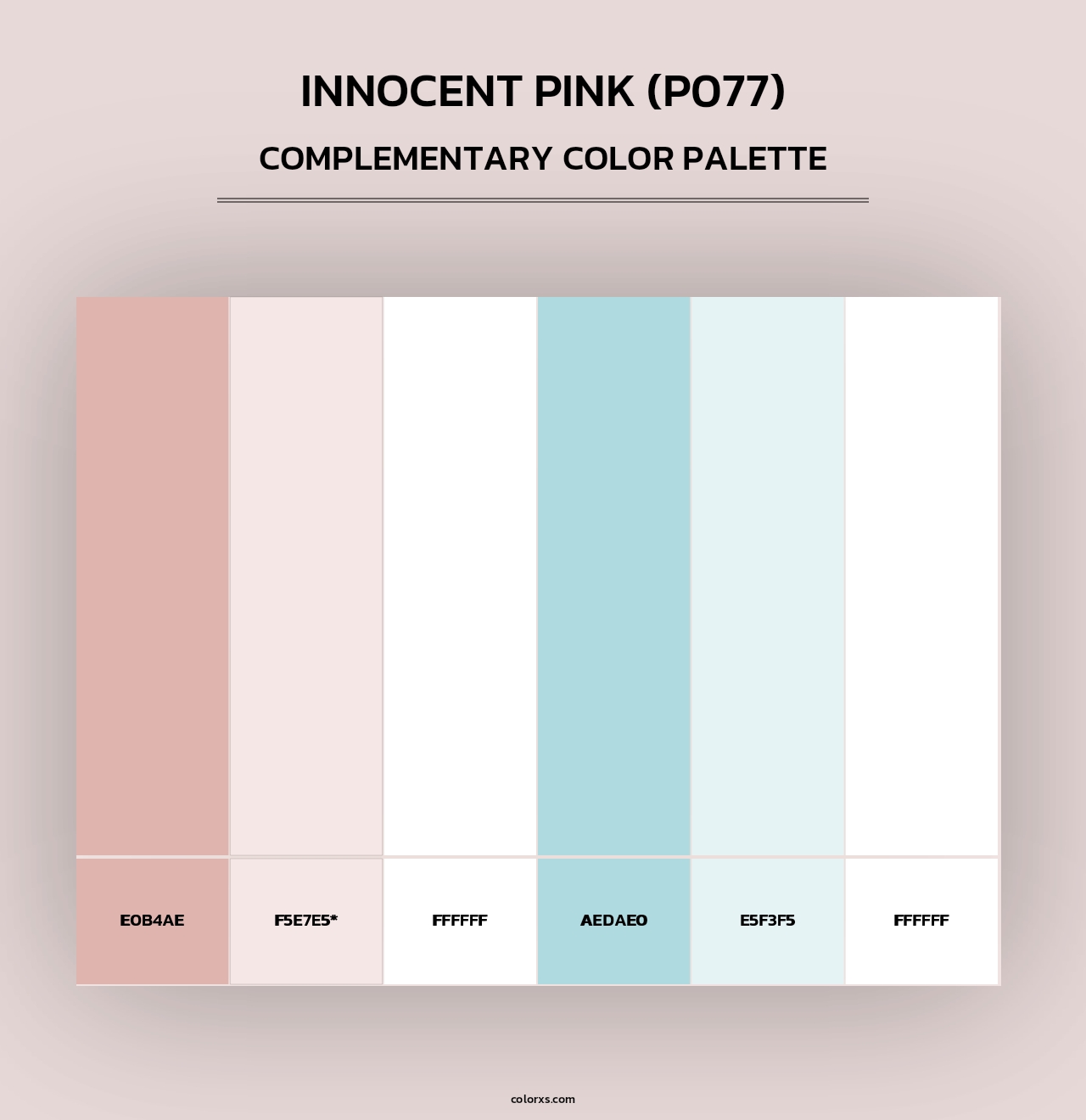 Innocent Pink (P077) - Complementary Color Palette