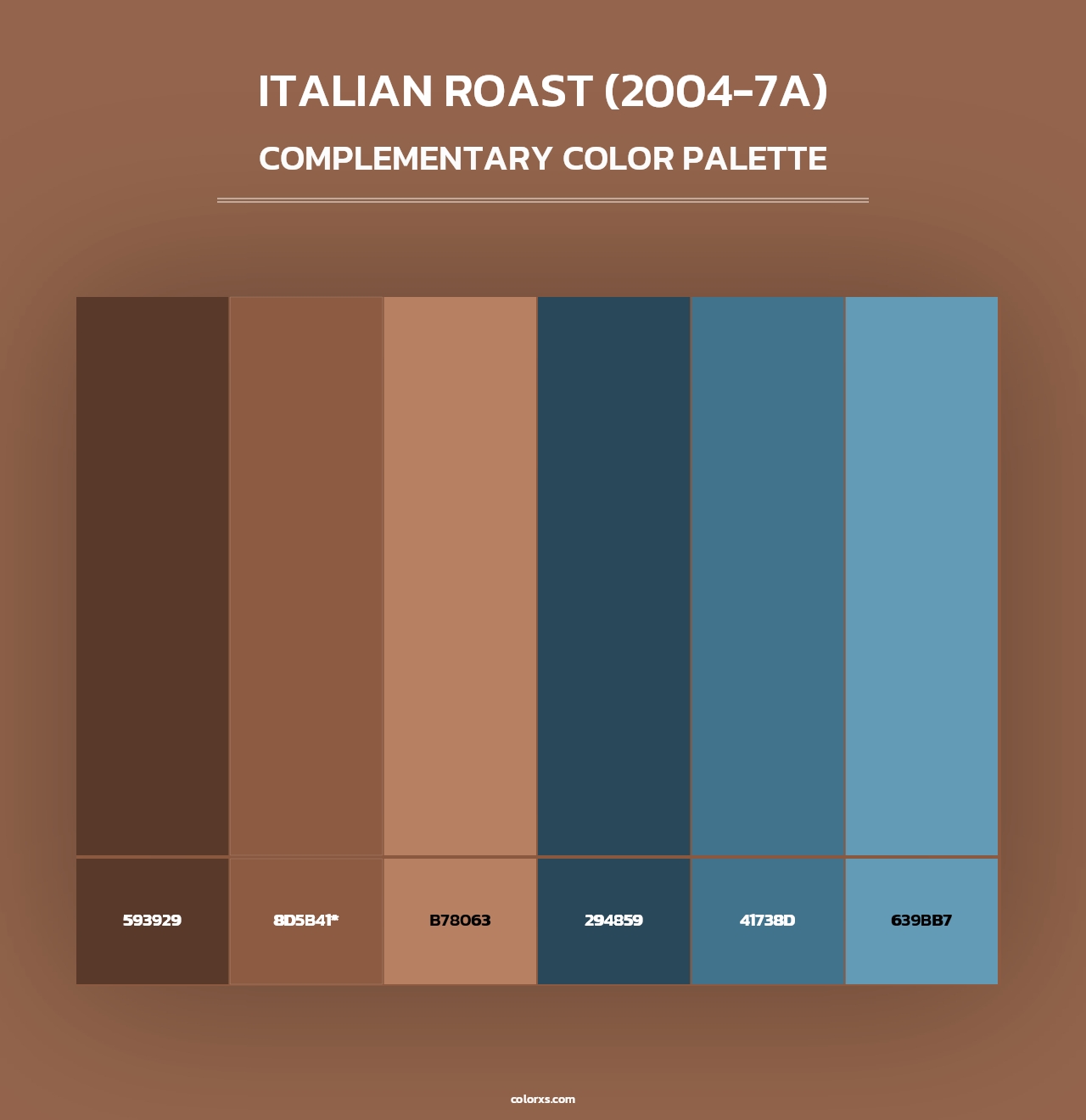 Italian Roast (2004-7A) - Complementary Color Palette
