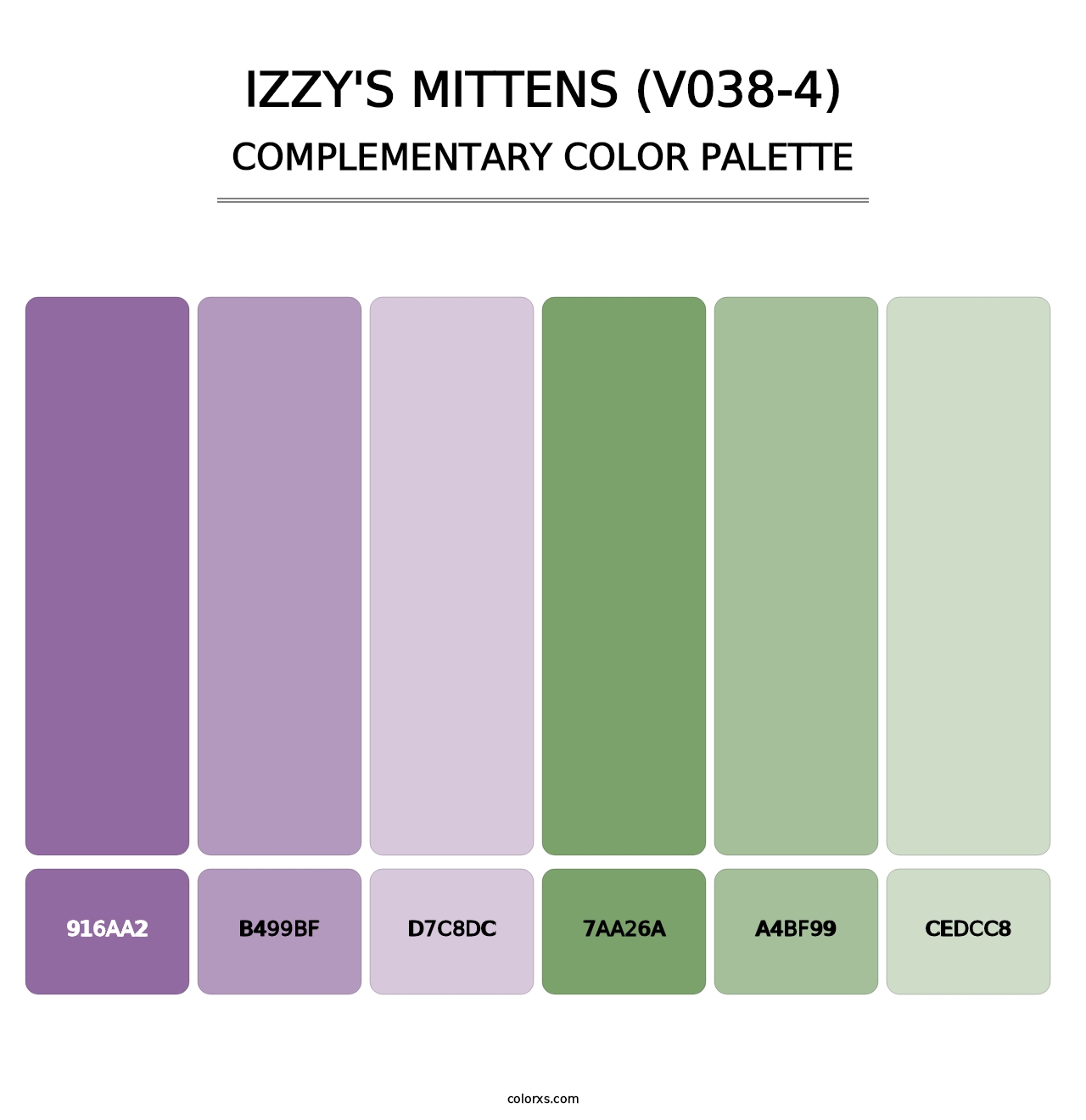 Izzy's Mittens (V038-4) - Complementary Color Palette