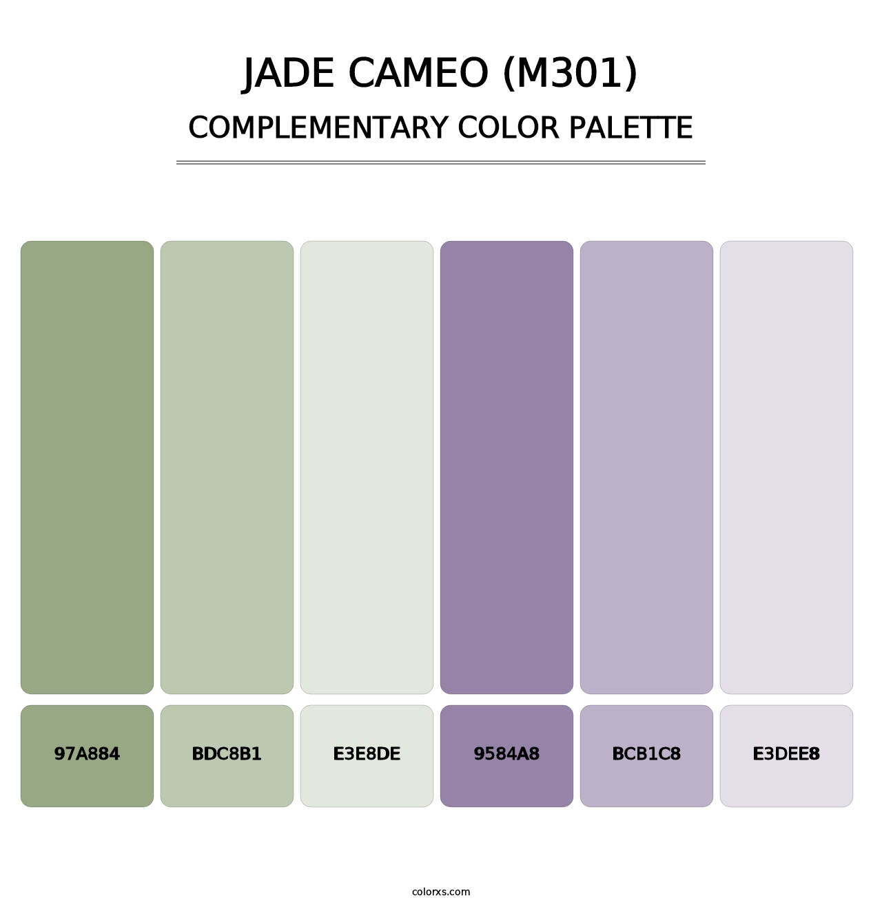 Jade Cameo (M301) - Complementary Color Palette