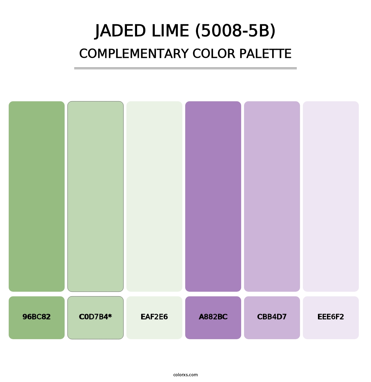 Jaded Lime (5008-5B) - Complementary Color Palette