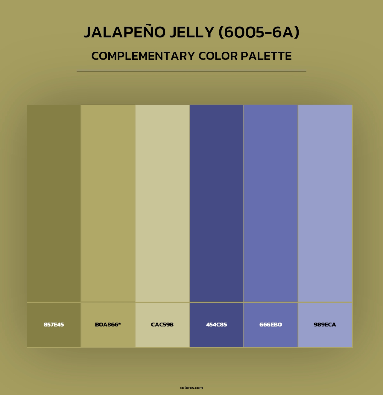 Jalapeño Jelly (6005-6A) - Complementary Color Palette