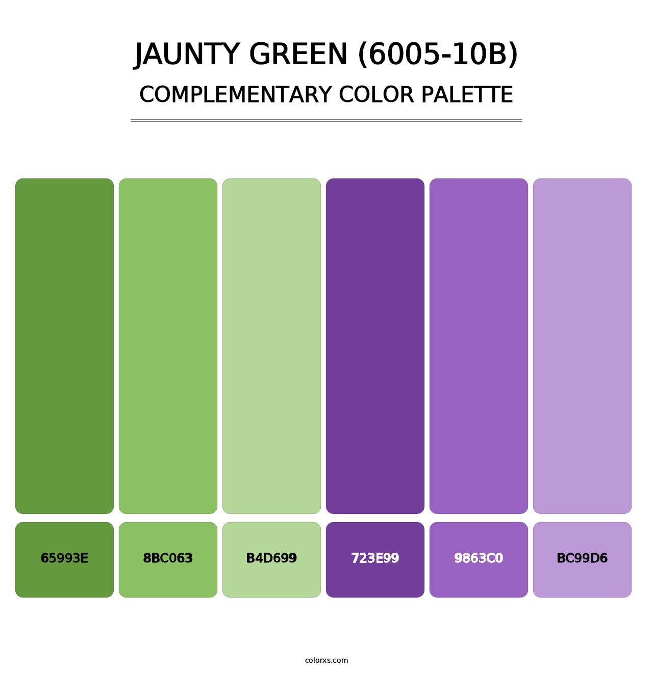 Jaunty Green (6005-10B) - Complementary Color Palette