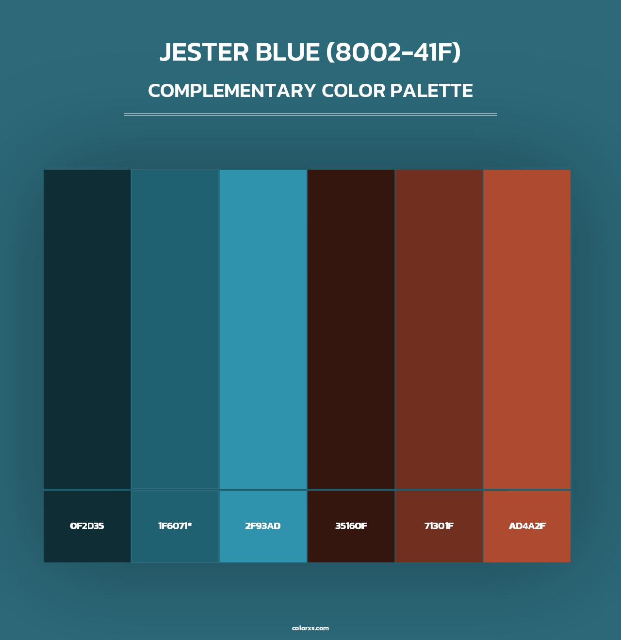 Jester Blue (8002-41F) - Complementary Color Palette