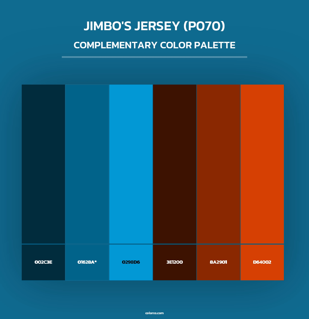 Jimbo's Jersey (P070) - Complementary Color Palette