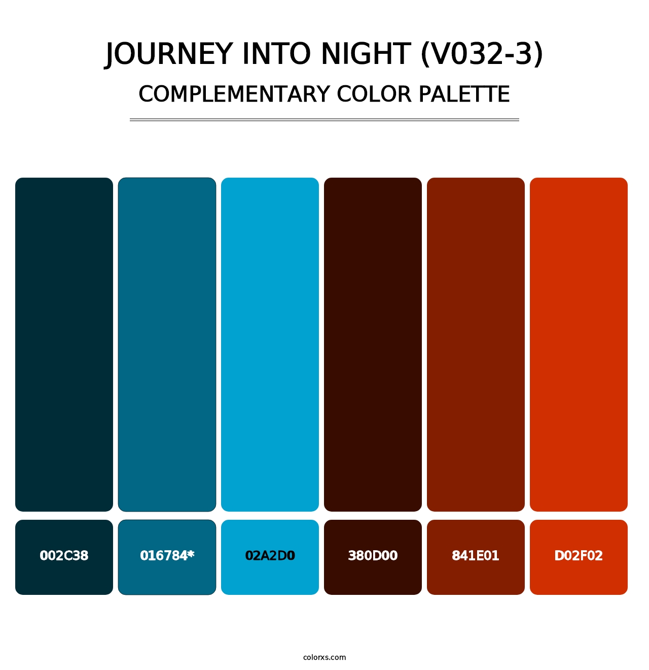 Journey Into Night (V032-3) - Complementary Color Palette