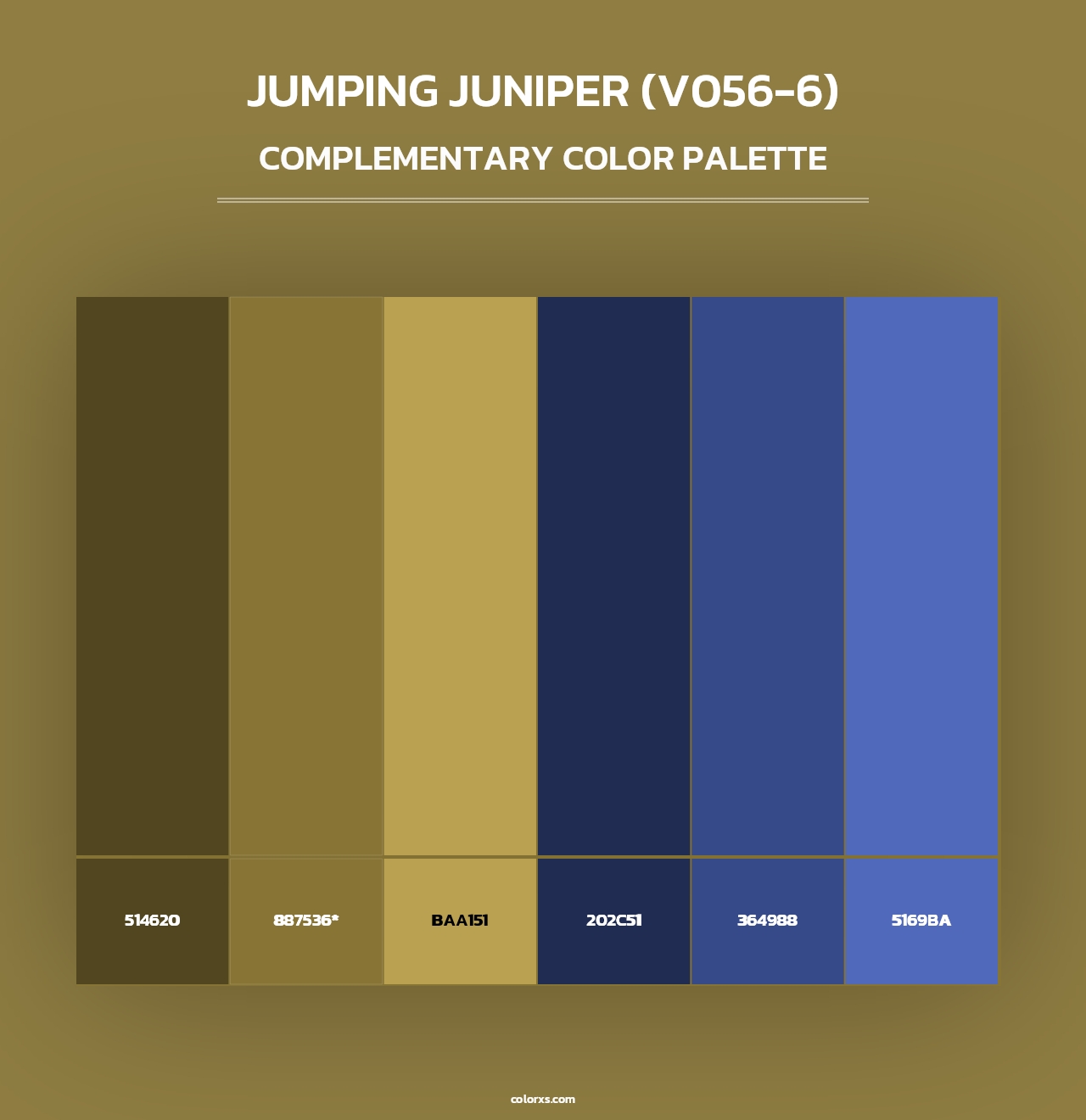 Jumping Juniper (V056-6) - Complementary Color Palette