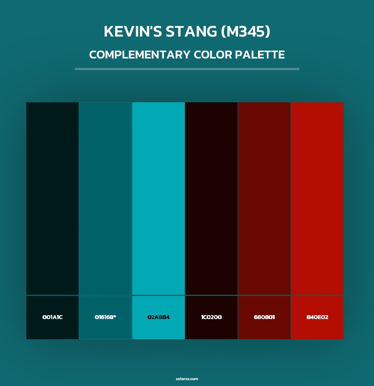 Kevin's Stang (M345) - Complementary Color Palette