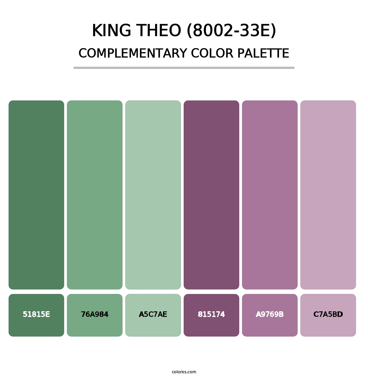 King Theo (8002-33E) - Complementary Color Palette
